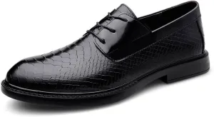 Comfort Men's Business Casual Loafers Shoes Men Flexural Leather Fashion Lace-up Dress Sneakers