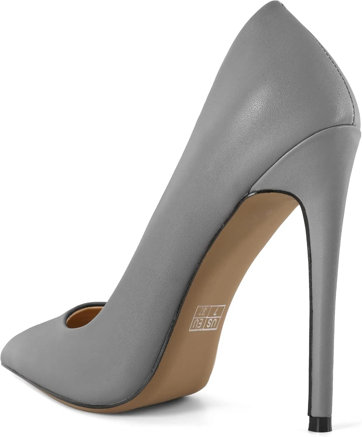 Eldof Women's Stilettos High Heels Slip On Pointed Closed Toe Classic Wedding Party Dressy Pumps 4.7 Inches