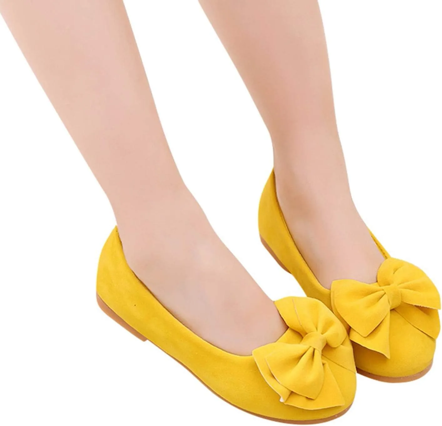 Girls Bowknot Mary Jane Ballerina Flat Shoes Toddler/Little Kid Princess Dress Shoes Kids Slip On Soft Shoes