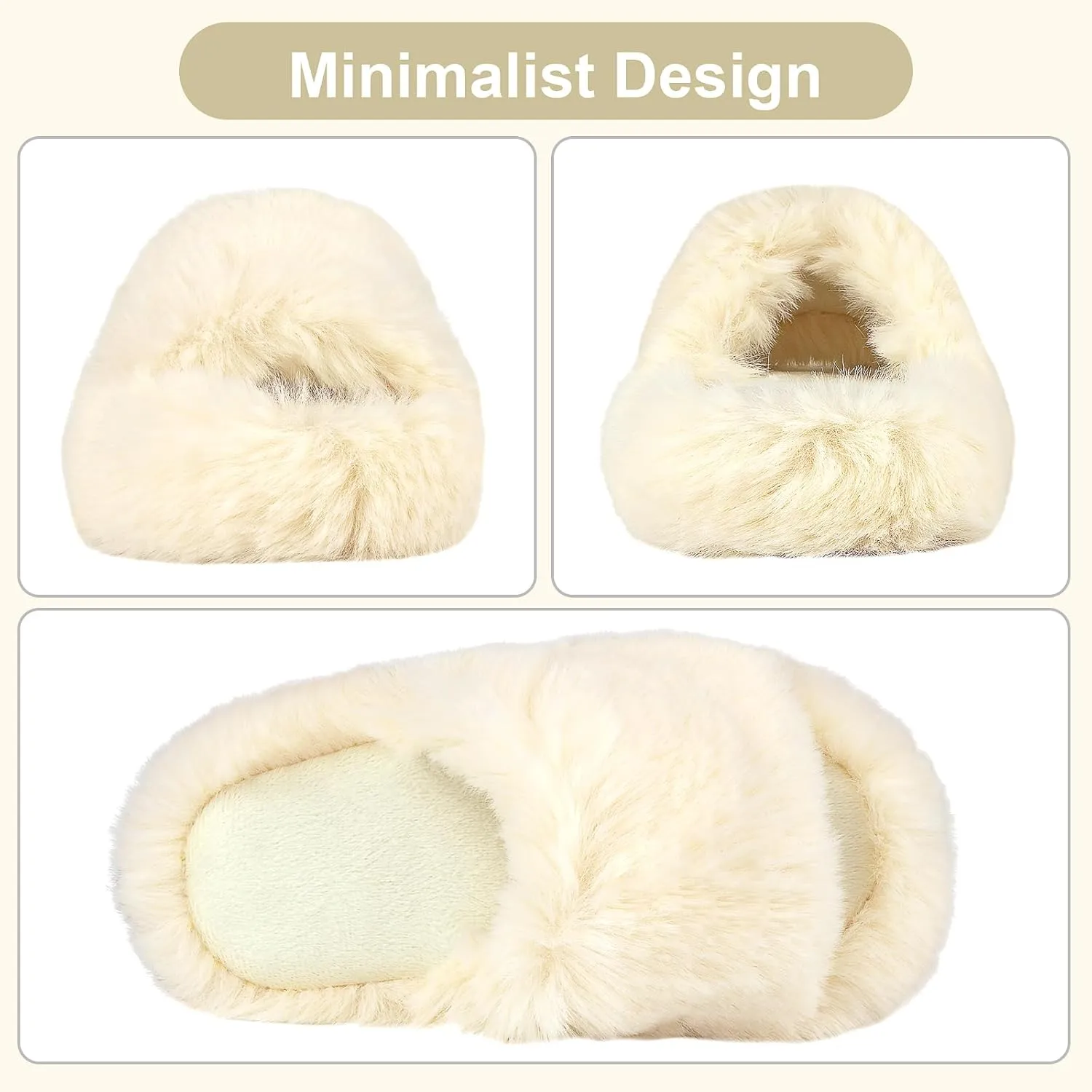 Girls Fuzzy Memory Foam Slippers Comfy丨Kids Fluffy Plush Open Toe House Slippers丨Slip On Furry Home Slides丨Indoor Outdoor Fur Flip Flop