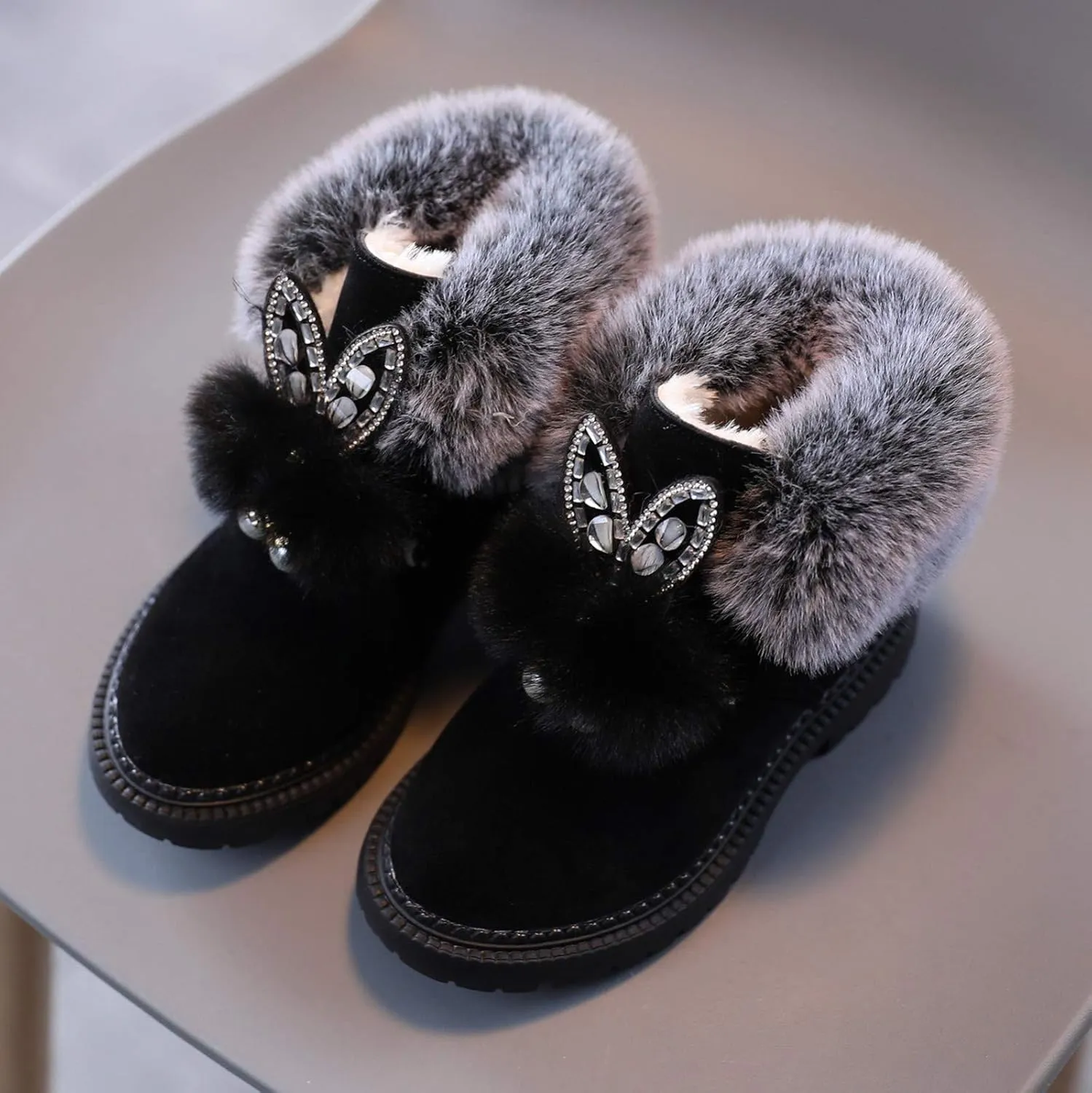 Girls Knee High Fashion Boots Side Zipper/Front Lace up Low Heels Boots Girls Boots Size 1 2 3 4 5 6