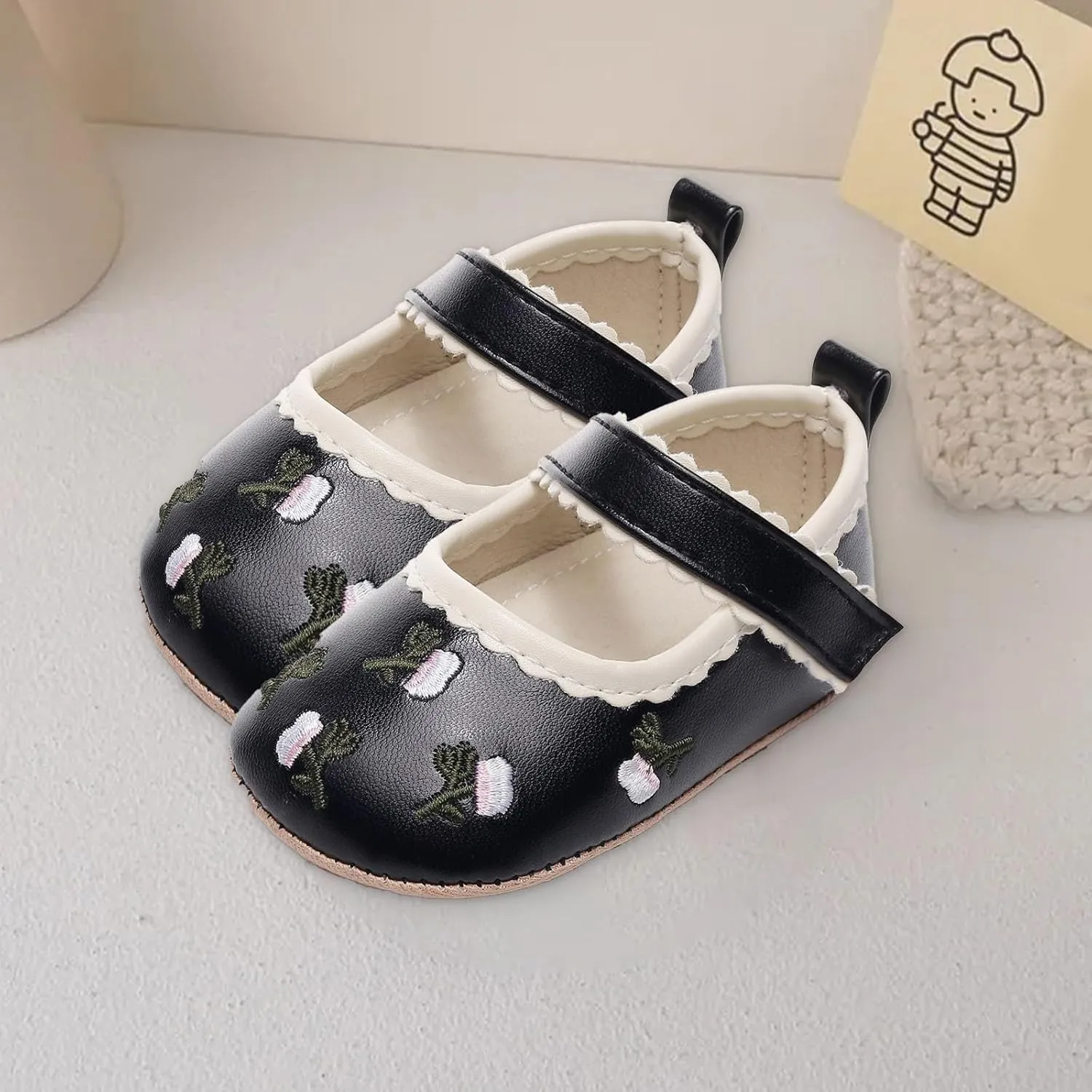 Girls Mary Jane Flats Wedding Party Dress Shoes Ankle Strap Slip On Sandal for Toddler Baby Infant