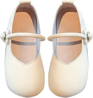 Girls Mary Jane Shoes Slip On Ballet Flats Ankle Strap Dress Comfortable Dress Shoes for Wedding Party Prom