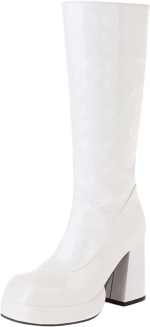 LanreyTaley Women Fashion Boots Platform Knee High Chunky Block High Heel Boots Zipper Cosplay Boots