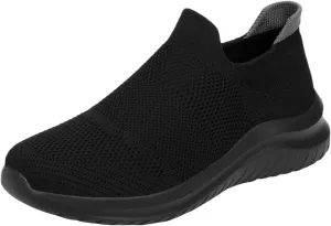 Lightweight Diabetic Shoes for Men Comfortable Breathable Stretch Canvas Slip on Sneaker Non Slip Walking Shoes