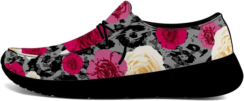 Loafers for Women Men Leopard Print Slip-on Shoes Floral Walking Shoes Gifts for Men Women