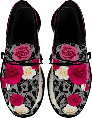 Loafers for Women Men Leopard Print Slip-on Shoes Floral Walking Shoes Gifts for Men Women