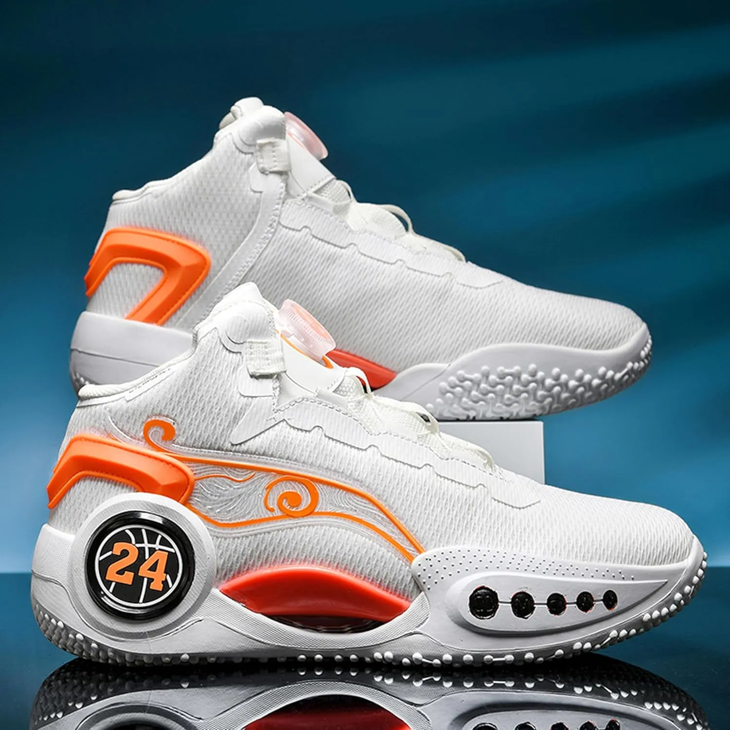 Men's Basketball Shoes Anti-Slip and Wear-Resistant Soles Running Shoes Graffiti Design Fashionable Sports Shoes