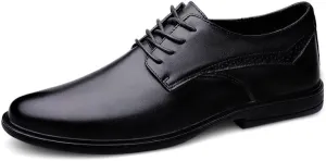 Mens Casual Leather Dress Shoes Men's Business Classic Formal Oxfords Shoes Lace-up Patent Leather Tuxedo Shoes for Men