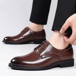 Mens Comfortable Dress Shoes New Men's Business Casual Soft-Soled Non-Slip Formal Shoes Leather Shoes Men Leather Spring Breathable All-Match Footwear Driving Shoe