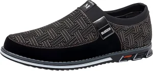 Mens Dark Brown Business Casual Shoes Men Leather Shoes Fashionable and Casual Style New Flat Bottomed Soft Sole Slip On Comfortable Slip On Large Size Men Dress Shoes Brown Loafers