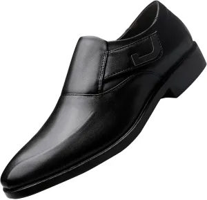 Men's Dress Loafer Shoes Monk Strap Slip On Loafers Black Shoe Casual Work Business Wedding Party Dressy Footwear
