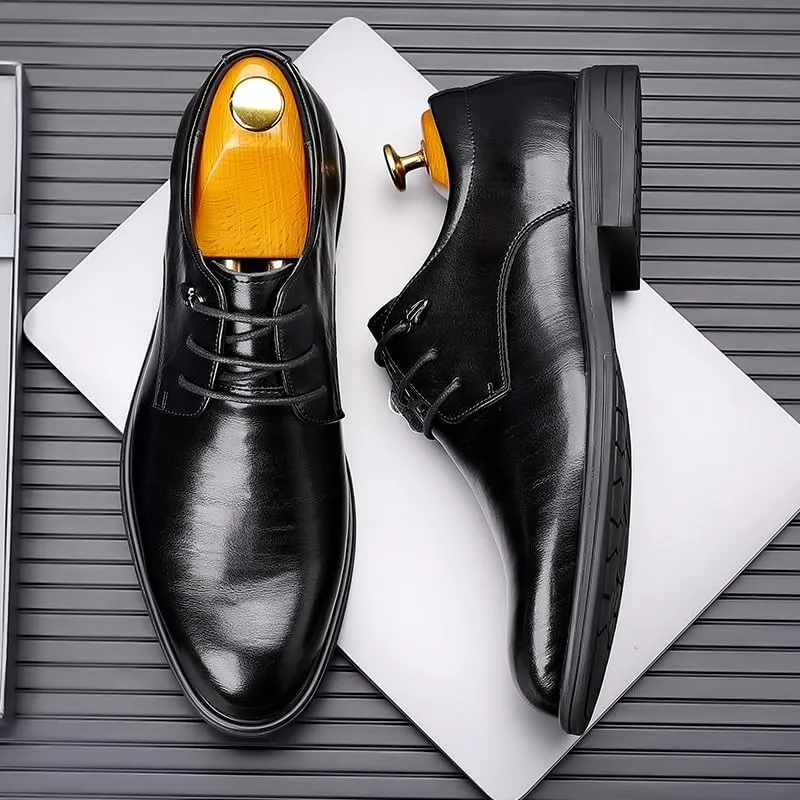 Mens Dress Shoes Men's Patent Leather Oxford Shoes Wedding Business Office Lace-Up Dress Shoes for Men(10)