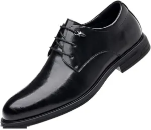 Mens Dress Shoes Men's Patent Leather Oxford Shoes Wedding Business Office Lace-Up Dress Shoes for Men(7.5)