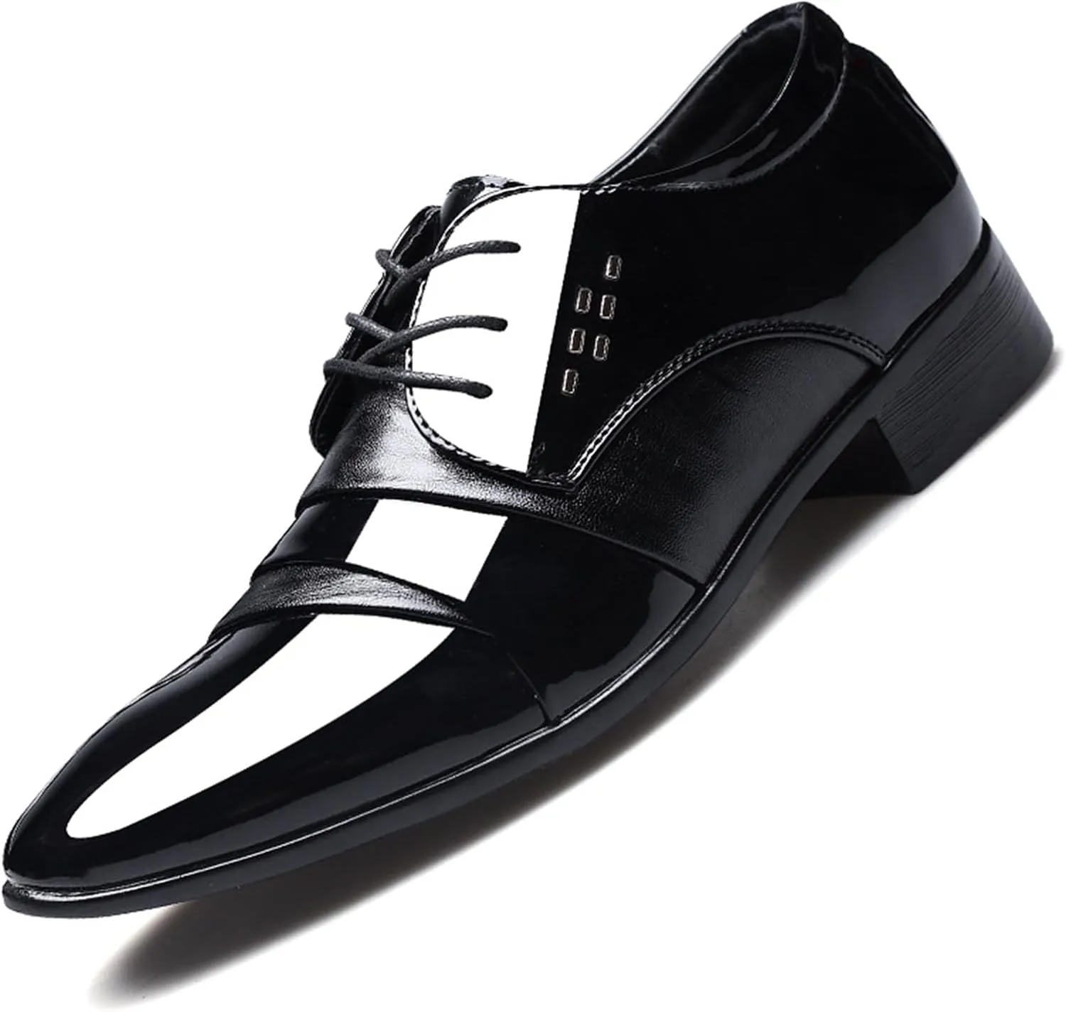 Men's Oxfords Dress Shoes Classic Patent Leather Formal Shoes Applicable to Business,Work,Party, Wedding,Daily Walk