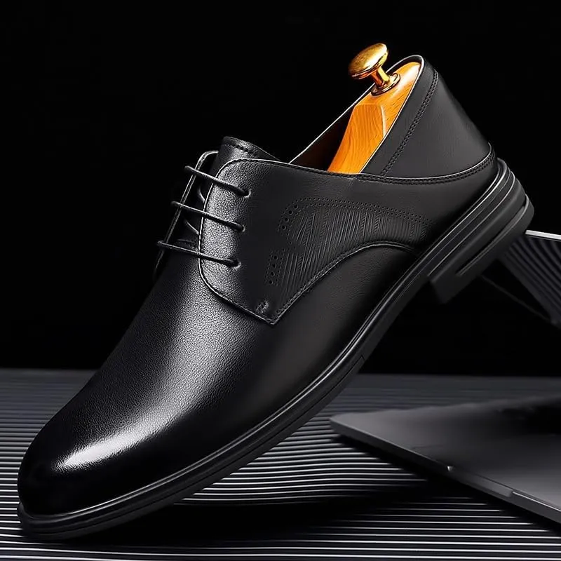 Men's Patent Leather Oxford Shoes Mens Wedding Business Office Dress Shoes Man Classic Lace-up Formal Tuxedo Derby Shoes(8.5)