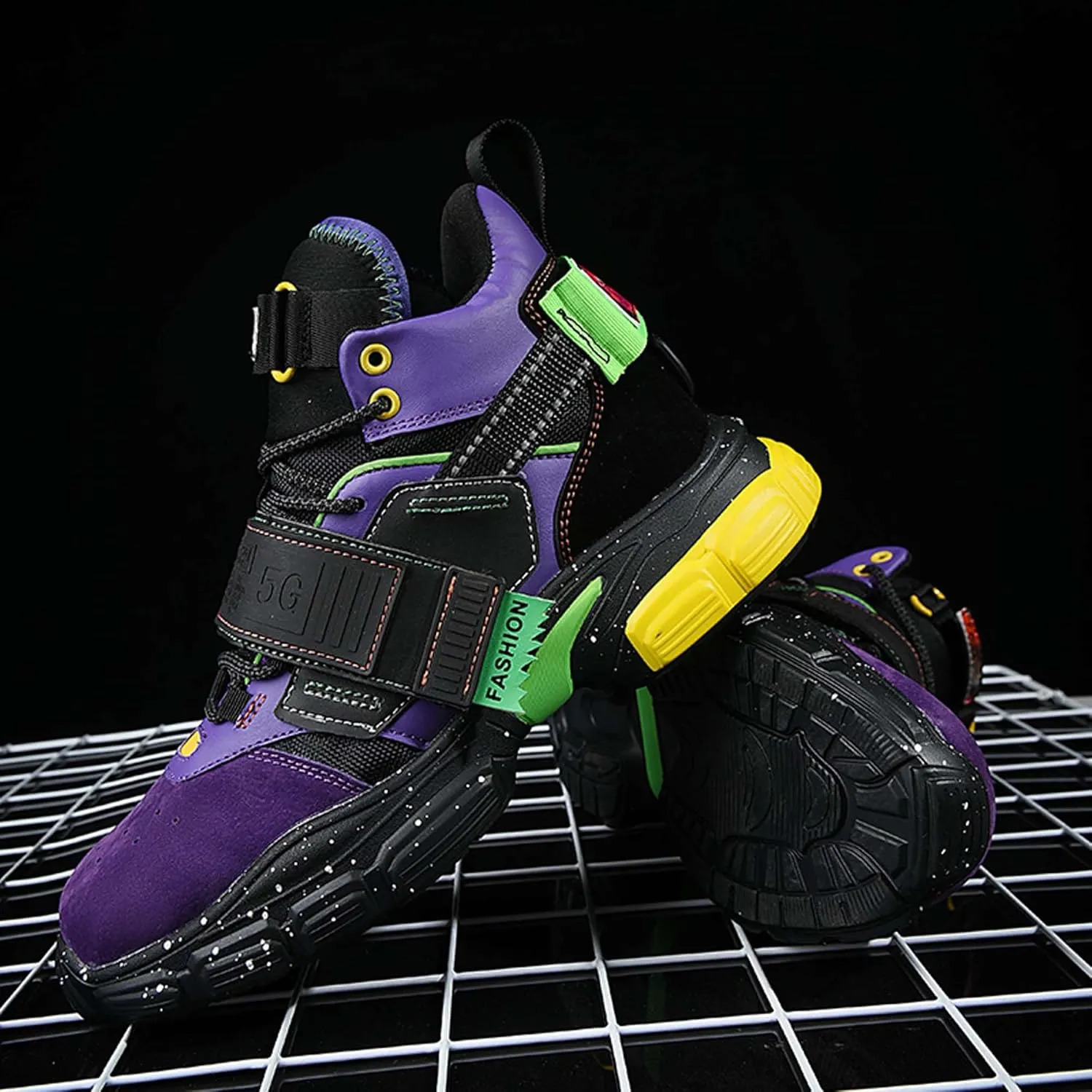 Men's Professional high top Basketball Shoes Street Fashion Sneakers Outdoor Non-Slip Fitness Training Running Shoes