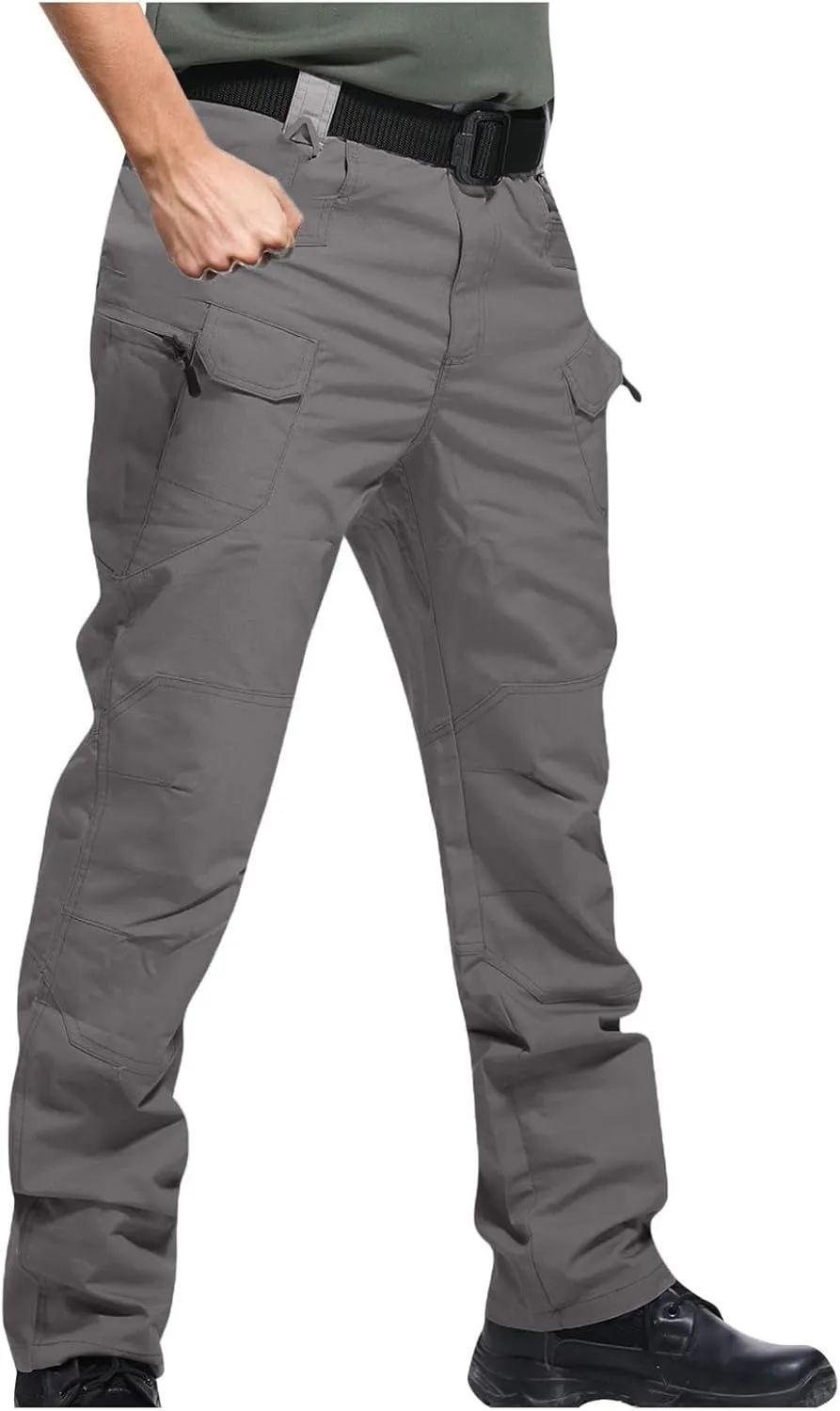 Men's US Military Assault Pants Army Camo Tactical Trousers Water Resistant Big and Tall Workwear Combat Cargo Pants