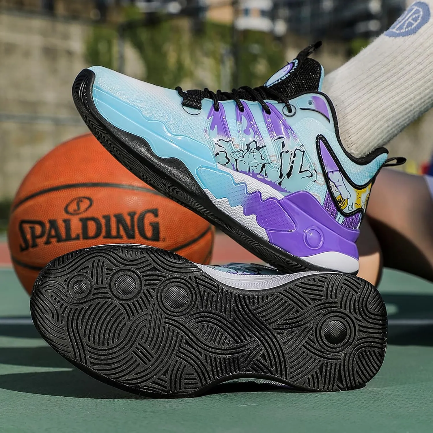 Men's Women's Basketball Shoes Fashion Breathable Sneakers Comfortable Leightweight Running Athletic Lace-Up Non Slip Sport Outdoor Shoe