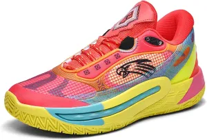 Neutral Fluorescent Basketball Shoes-Fashion Lace-Up-Sports Running Shoes-Non-Slip Fitness Tennis Sneakers-Outdoor Breathable Training Shoes
