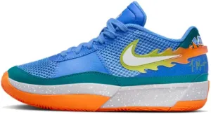 Nike Ja 1 "Backyard BBQ Big Kids' Basketball Shoes (FN4398-400, Blue Joy/GEODE Teal/Safety Orange) Size 7