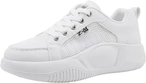 SBGMoSJ Wedge Sneakers for Women White Slip On Shoes Women Comfortable Wide Gym Shoes Women Slip On Womens Black Sneakers Size 9 Retro Womens Black Sneakers 8.5 Orthopedic