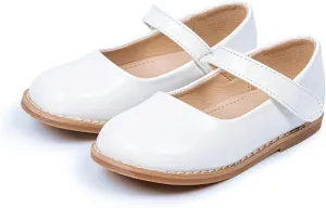 Toddler Girls Mary Jane Dress Shoes Ballet Flat𝘀 Little Girls Soft Leather Slip-On Girls Slippers Light up