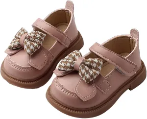 Toddler Girls Mary Jane Shoes Platform Slip On Chunky Heel Leather Flats Round Toe School Uniform Dress Shoes