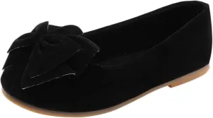 Toddler Slip on Mary Jane lats Little Girls Slip-On Bowknot Princess Tea Party Dance Single Dress Shoes