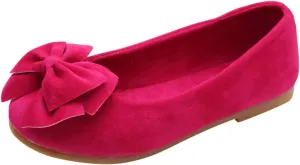 Toddler Slip on Mary Jane lats Little Girls Slip-On Bowknot Princess Tea Party Dance Single Dress Shoes
