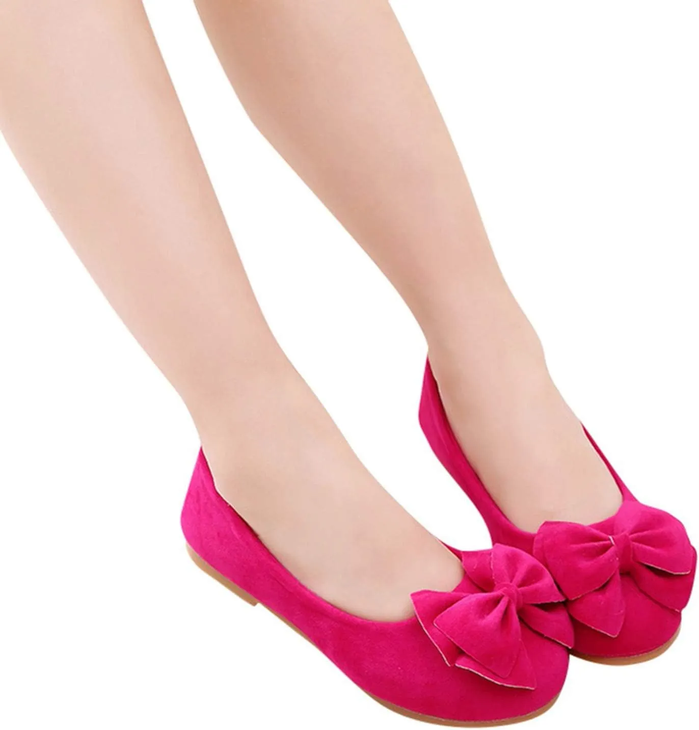 Toddler Slip on Mary Jane lats Little Girls Slip-On Bowknot Princess Tea Party Dance Single Dress Shoes