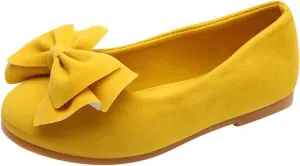 Toddler Slip on Mary Jane lats Little Girls Slip-On Bowknot Princess Tea Party Dance Single Dress Shoes