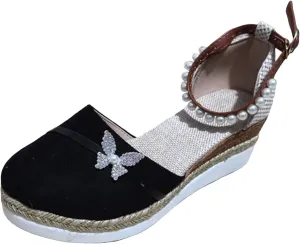 Women's Espadrilles Wedge Sandals Closed Toe Adjustable Strappy Casual Platform Sandal Wide Width Stretch Textile Beach Dressy Sandals