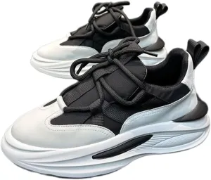 Y2K Durable Mesh Fashionable Thick Sole Sneakers for Men Comfortable Shock Absorbing Shoes Outdoor Travel Daily Work Wear Lightweight and Stylish Design