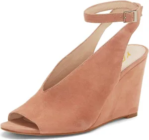 YDN Office Sandals Comfort Ankle Strap Slingback V-Cut Wedge Heels Peep Toe Fancy Buckle Up Women Shoes Size 4-15 M US